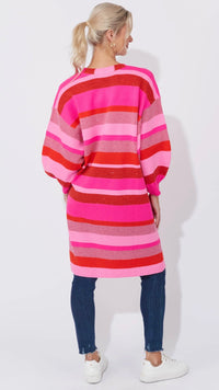 Yuma Cardigan - Chilli/Pink
