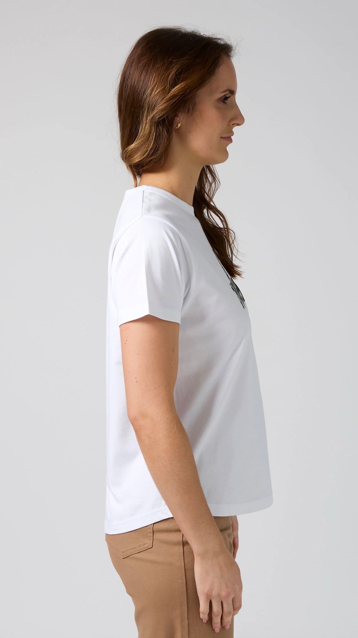 Ace Tee Leopard Cross White