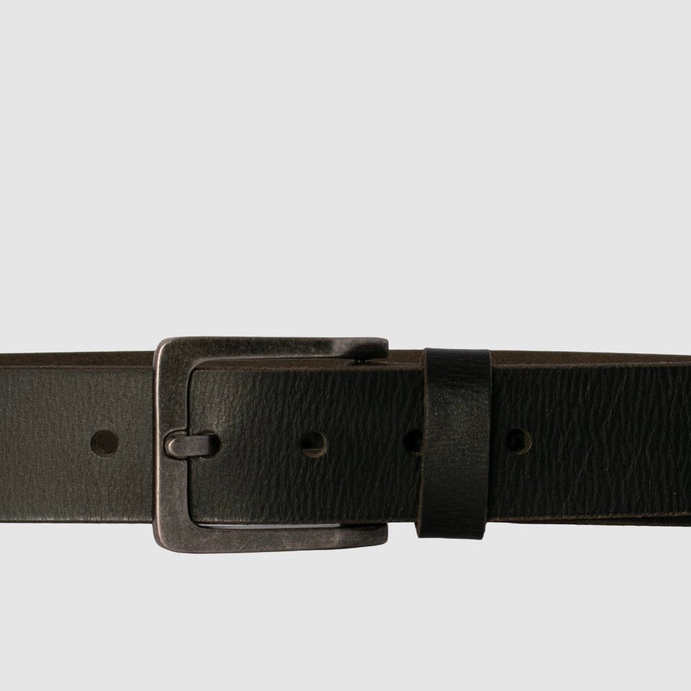 Billy Basic Leather Belt Black