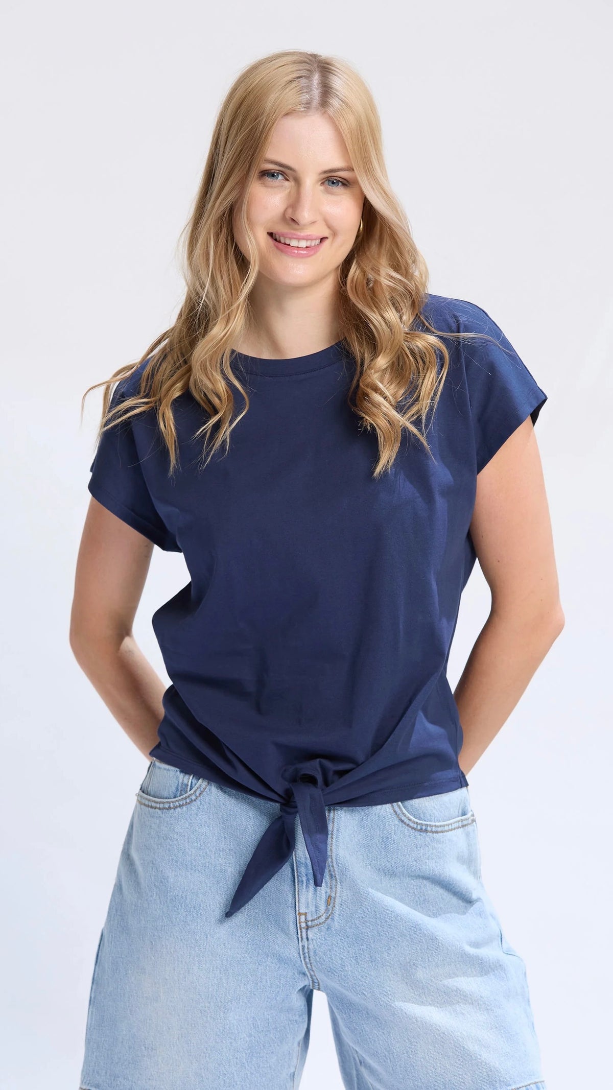 Top Knot Top Navy