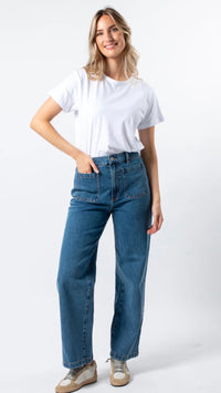 Kendall Full Length Jean Deep Blue