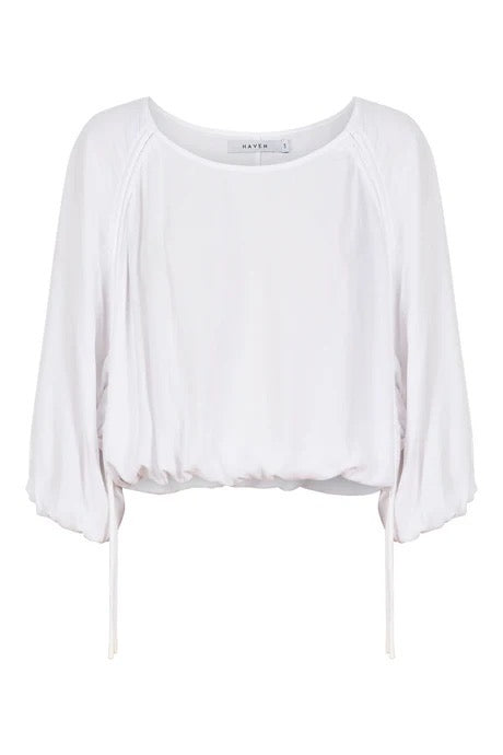 Palermo Drawstring Top Bianco