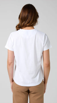 Ace Tee Leopard Cross White