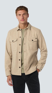 No Excess Overshirt Button Closure Melange Khaki 25510903