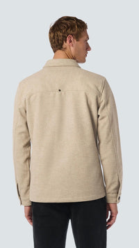 No Excess Overshirt Button Closure Melange Khaki 25510903