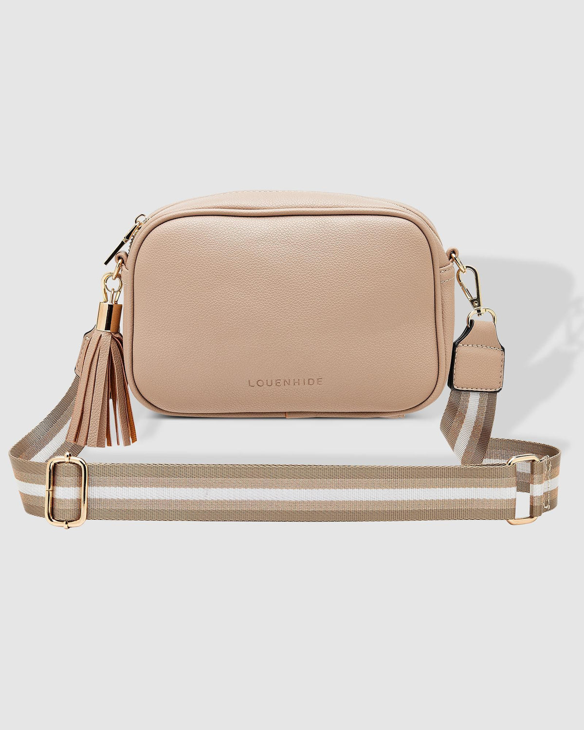 Jacinta Metallic Crossbody Bag Stone