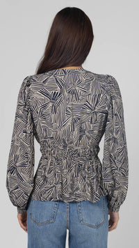 Ellen Blouse Bow Tied Indigo