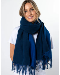 Two Tone Scarf Royal Blue