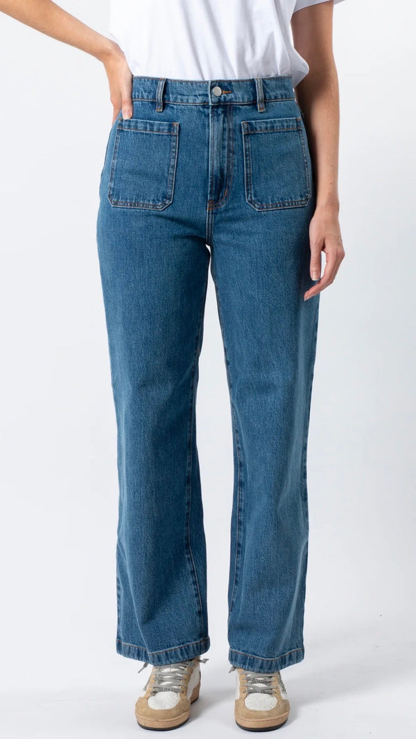 Kendall Full Length Jean Deep Blue