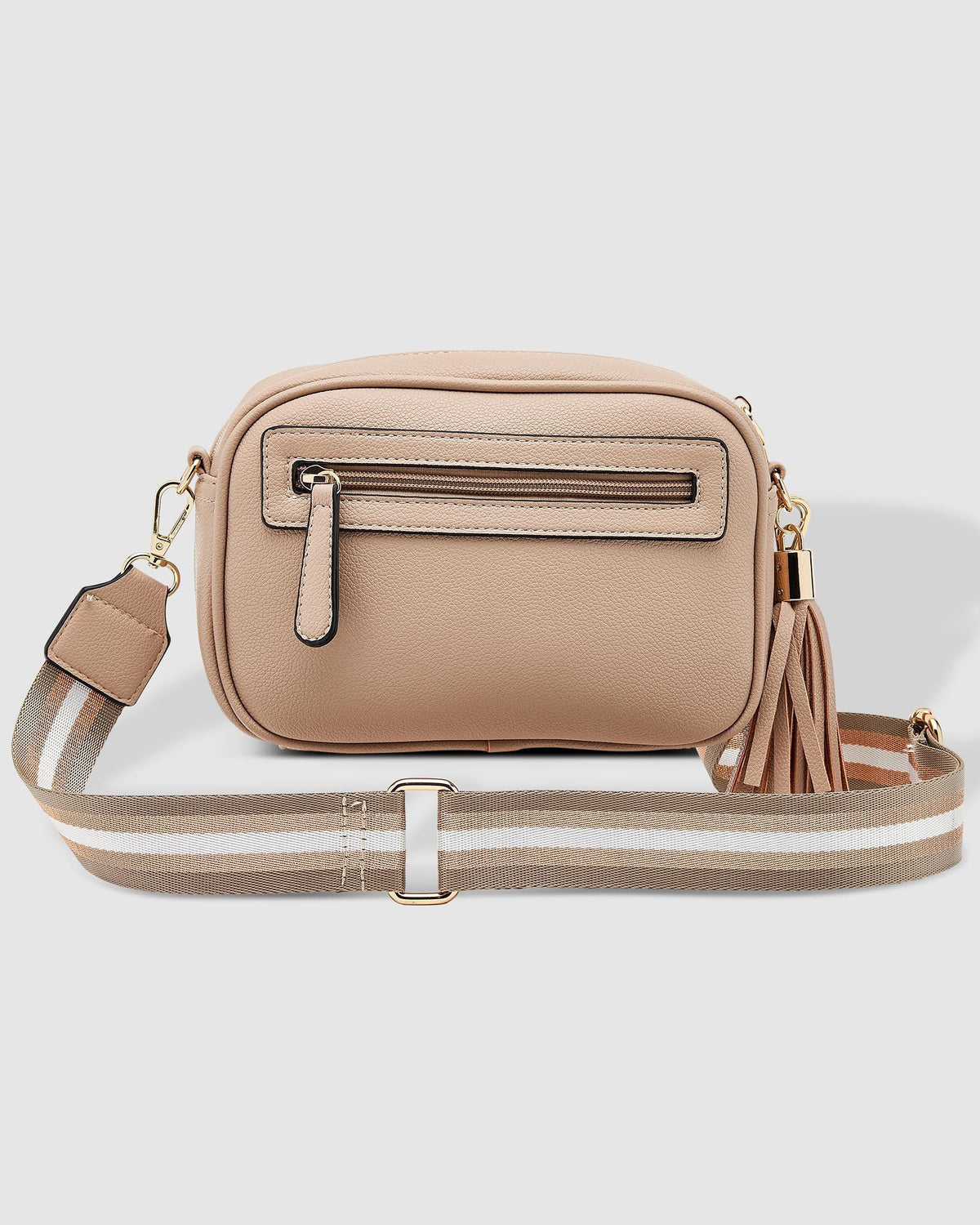 Jacinta Metallic Crossbody Bag Stone