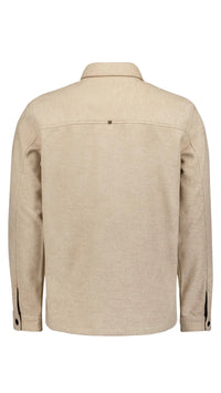 No Excess Overshirt Button Closure Melange Khaki 25510903