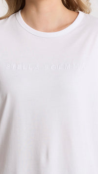 Soho Cuff Crew White Embroidered Logo