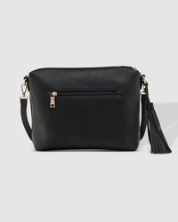 Kasey Crossbody Bag With Stripe Strap Black