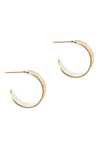 Folie Gold Hoop Earring Lattice