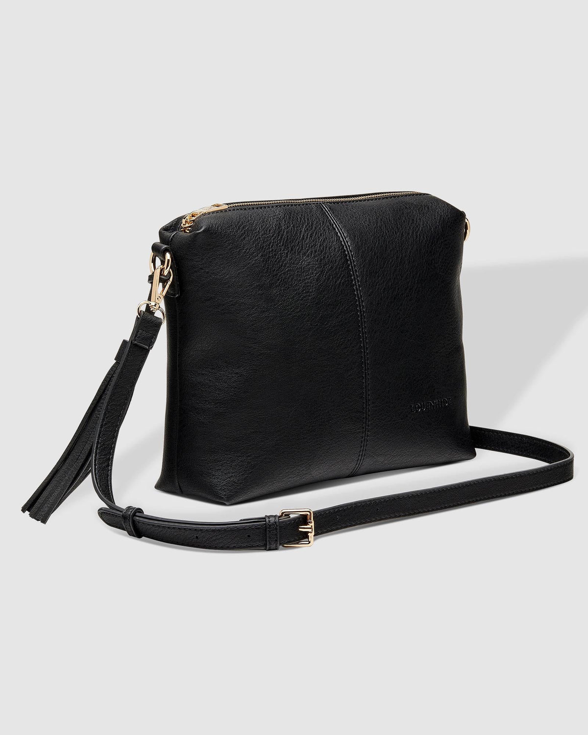 Kasey Crossbody Bag With Stripe Strap Black