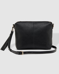 Kasey Crossbody Bag With Stripe Strap Black