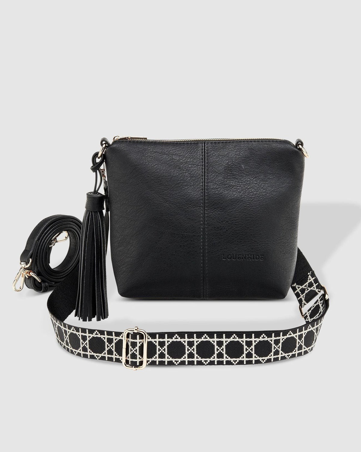 Kasey Crossbody Bag With Ezra Strap Black