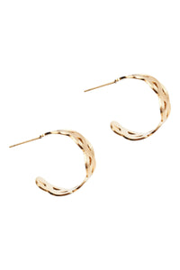 Folie Gold Hoop Earring Weave