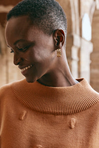 Folie Gold Hoop Earring Weave