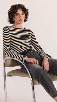 Lana Stripe Knit Top