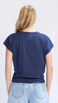 Top Knot Top Navy