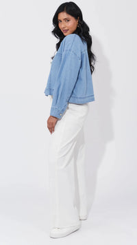 Austin Denim Crop Jacket  Denim
