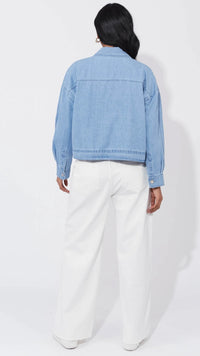 Austin Denim Crop Jacket  Denim