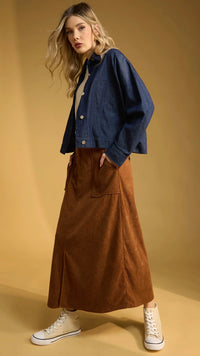Austin Denim Crop Jacket  Indigo