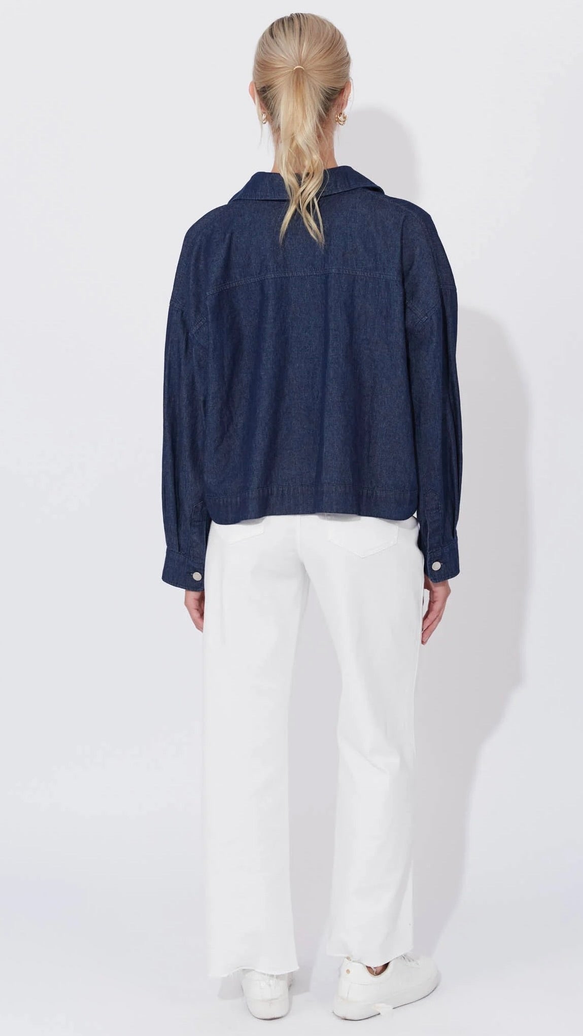 Austin Denim Crop Jacket  Indigo