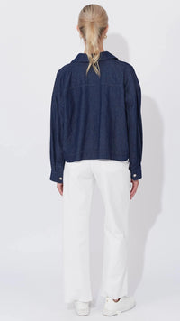 Austin Denim Crop Jacket  Indigo