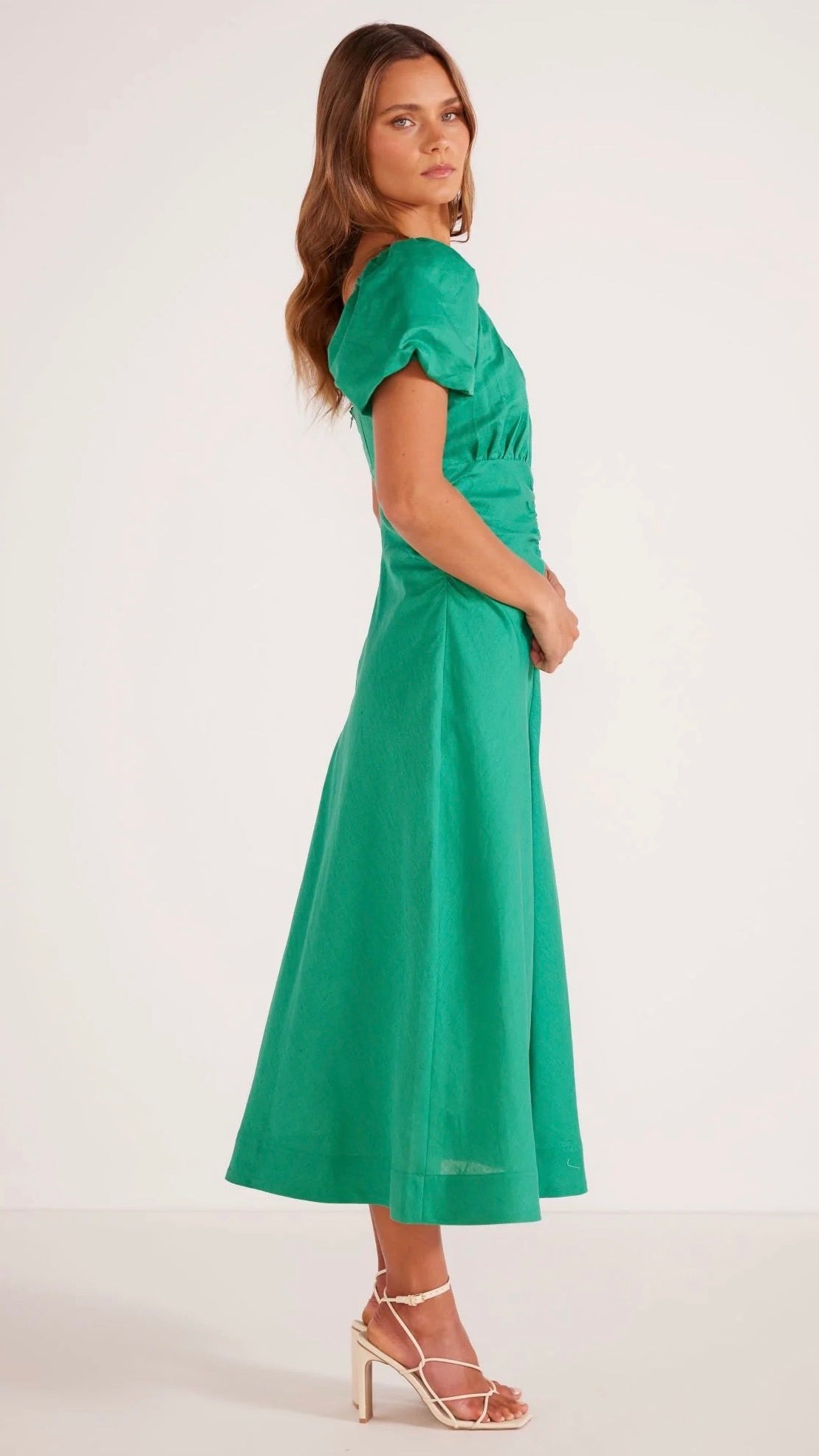 Nalani Ruched Midi Dress Aquamarine