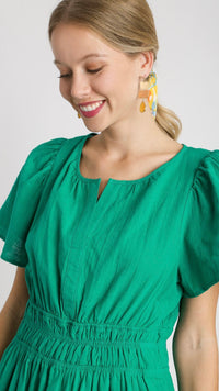Tilly Tiered Midi Dress Jade