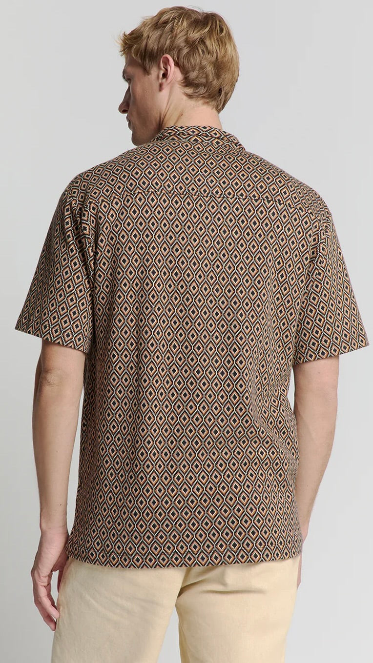 Knitted Shirt Short Sleeve Jersey Caramel