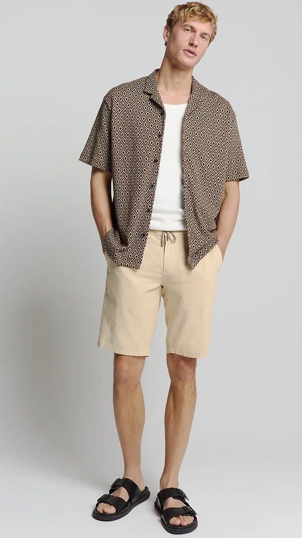 Knitted Shirt Short Sleeve Jersey Caramel