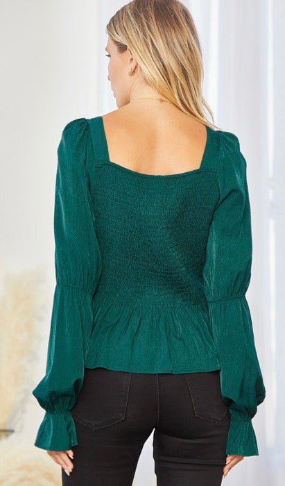 Pip Blouse Hunter Green