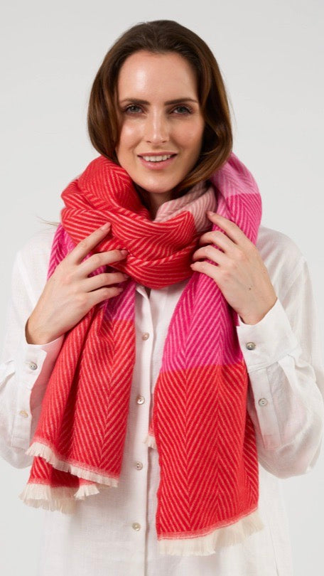 Pink & Red Scarf