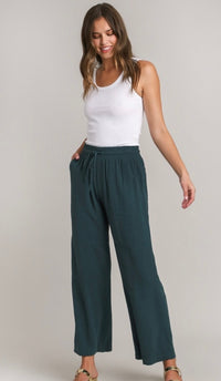 Holiday Linen Panel Pants Seaweed