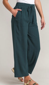 Holiday Linen Panel Pants Seaweed