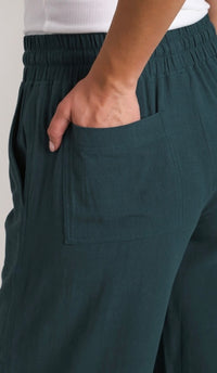 Holiday Linen Panel Pants Seaweed