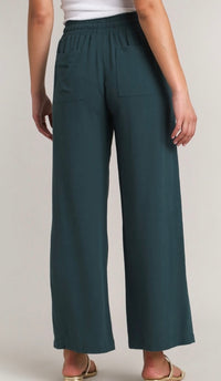 Holiday Linen Panel Pants Seaweed