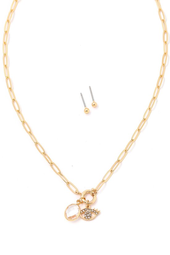 FMN168 Charm Necklace Gold