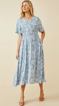 Luna Midi Dress Blue