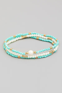 FMB055 Teal Beaded Set