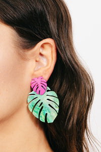 FME337 Monstera Hot Pink