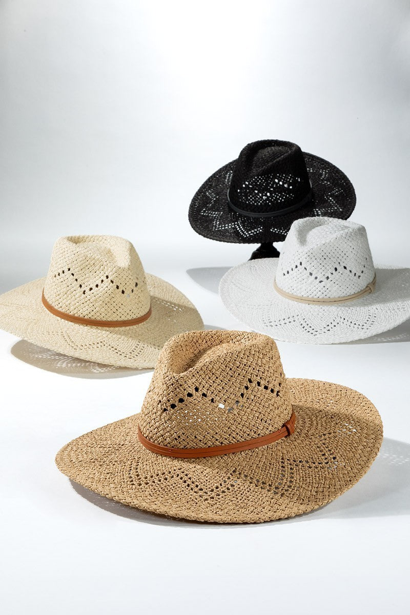 UBH051 Woven Panama Hat Tan