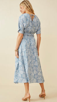 Luna Midi Dress Blue