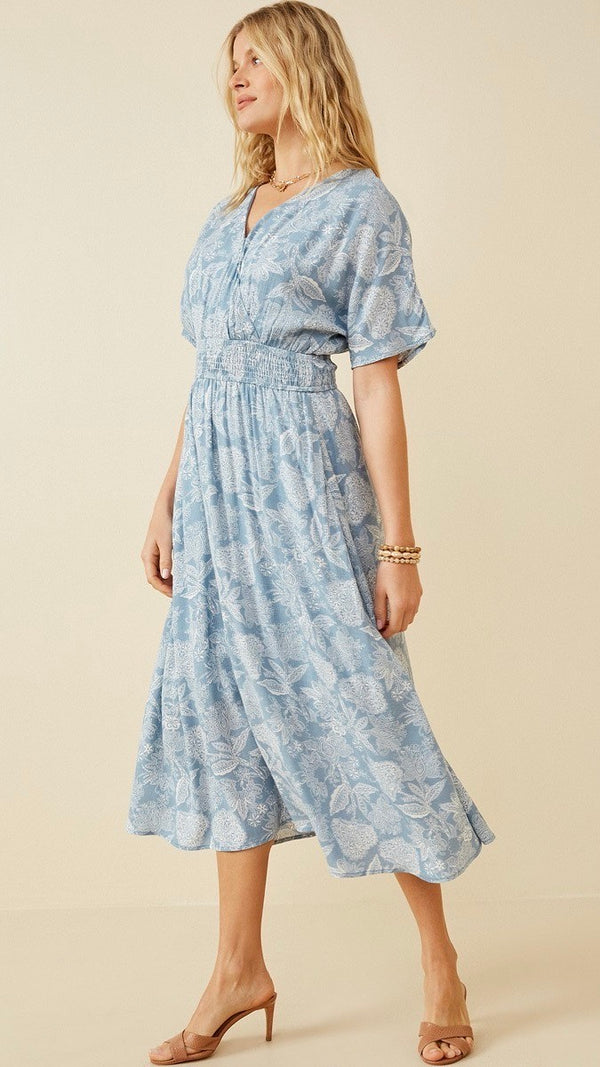 Luna Midi Dress Blue