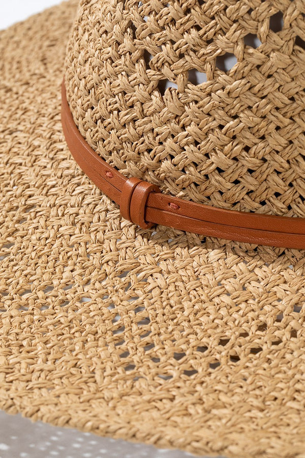 UBH051 Woven Panama Hat Tan