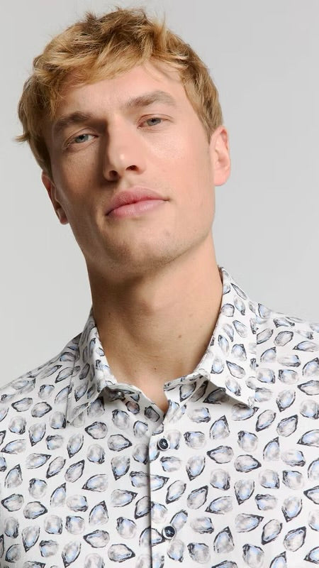 Knitted Shirt Short Sleeve Jersey Off White