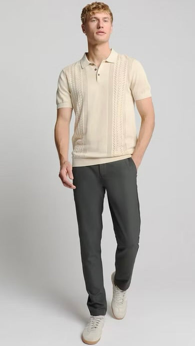 Knitted Pullover Short Sleeve Sand